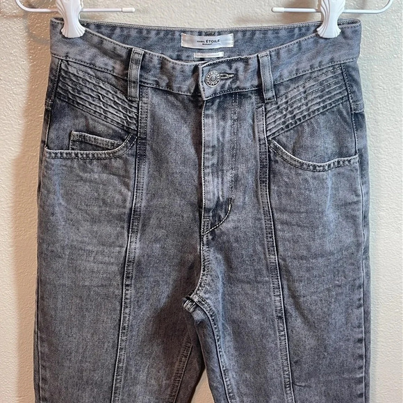 Isabel Marant Etoile Hominy Grey Jean size EU 34/2 US - Picture 8 of 10